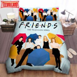 Friends Characters And Central Perk Orange Sofa Artwork Duvet Cover Bedding Sets