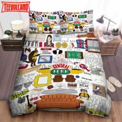 Friends Memorable Moments And Things Illustration Duvet Cover Bedding Sets