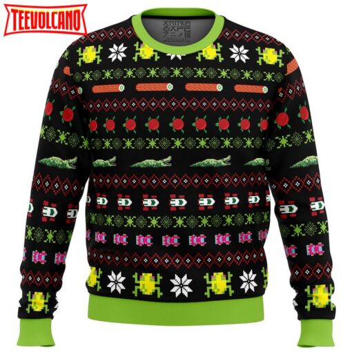 Frogs, Logs & Automobiles Frogger Ugly Christmas Sweater