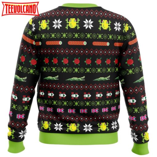 Frogs, Logs & Automobiles Frogger Ugly Christmas Sweater