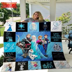 Frozen Disney Christmas Movie 3d Quilt Blanket