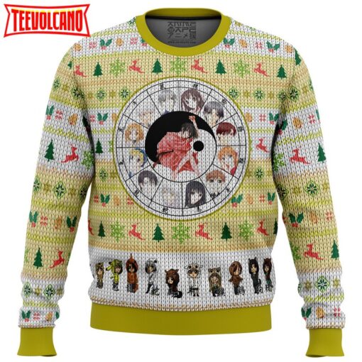 Fruits Basket Chinese Zodiac Ugly Christmas Sweater