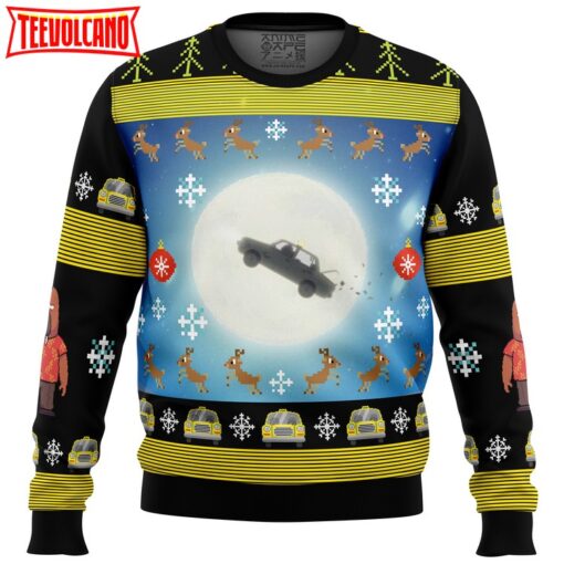 Full Moon Odd Taxi Ugly Christmas Sweater