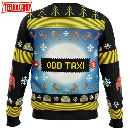 Full Moon Odd Taxi Ugly Christmas Sweater