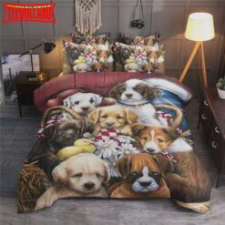 Funny Baby Dogs Bed Sheets Duvet Cover Bedding Sets