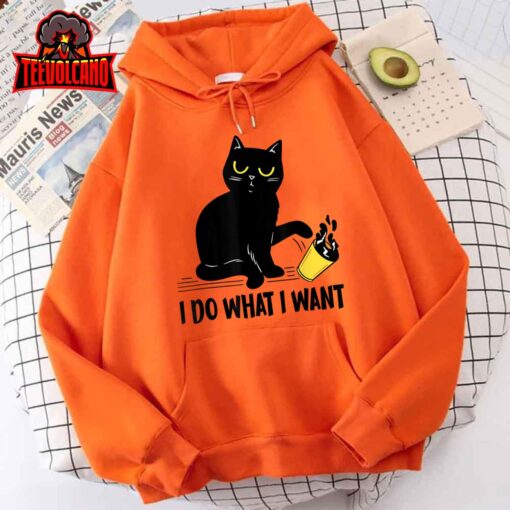 Funny Black Cat I Do What I Want Cat Lover Gifts T-Shirt