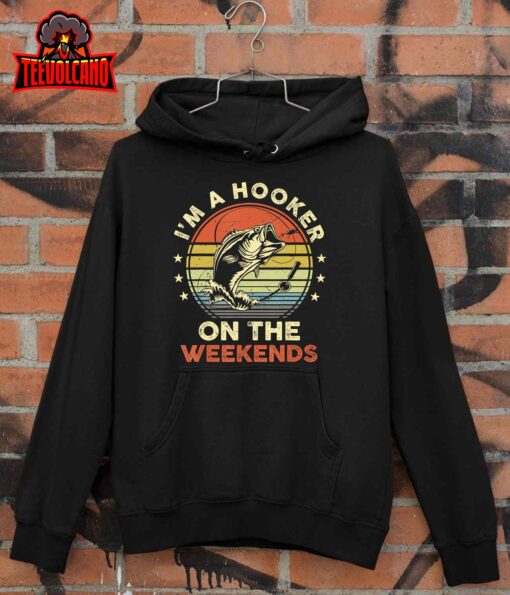 Funny Fishing Shirt I’m a Hooker on the Weekends Bass Fish T-Shirt