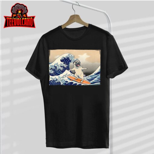 Funny Pug Surfing, Pug Humor, Funny Dog, Pug Owner, Pug T-Shirt