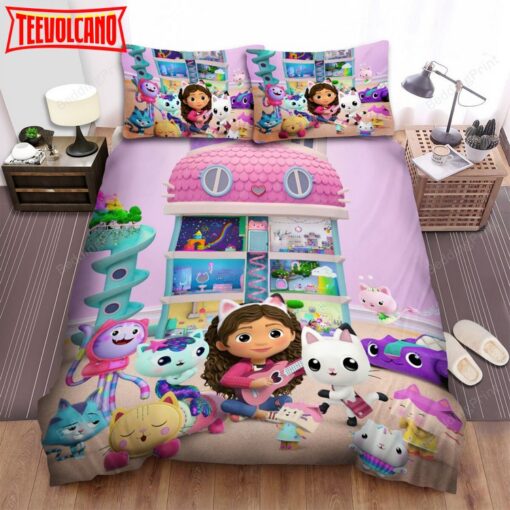 Gabbys Dollhouse Poster Bed Sheets Spread Duvet Cover Bedding Sets