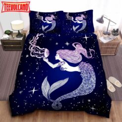 Galaxy Mermaid Bed Sheets Duvet Cover Bedding Sets