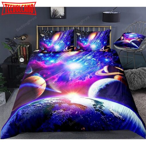 Galaxy Space Bedding Set Bed Sheets Duvet Cover Bedding Sets