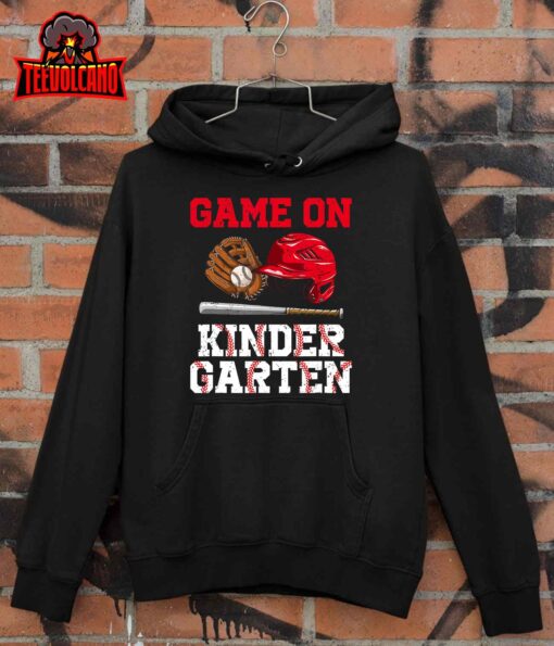 Game On Kindergarten Baseball Back To School Student Kid Boy T-Shirt