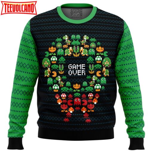 Game Over Nintendo Ugly Christmas Sweater