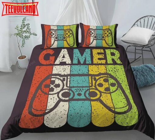 Gamer Colorstriped Bed Sheets Duvet Cover Bedding Sets