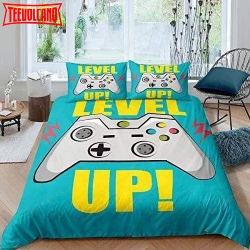 Gamer Level Up Bed Sheets Duvet Cover Bedding Sets