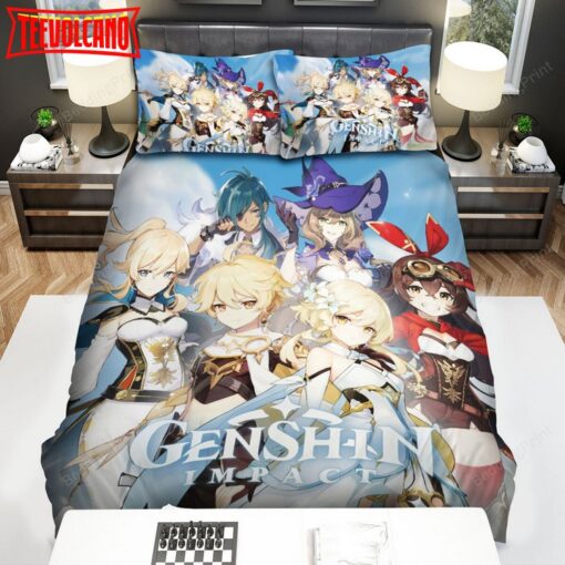 Genshin Impact Characters Bed Sheets Duvet Cover Bedding Sets