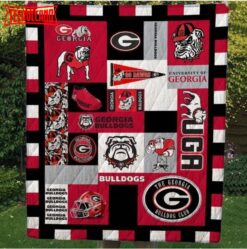 Georgia Bulldogs 3D Customized Quilt Blanket