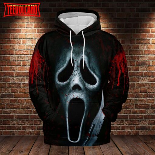 Ghost Face 3D Hoodies, Scary Movie No You Hang Up Halloween 3D Hoodies