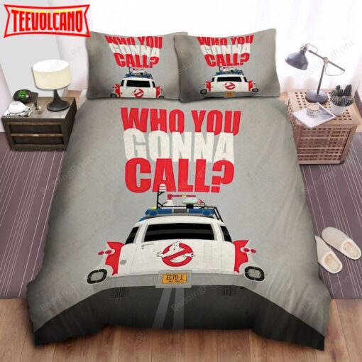 Ghostbusters Car Ecto-1 Who You Gonna Call Bed Sheets Duvet Cover Bedding Set