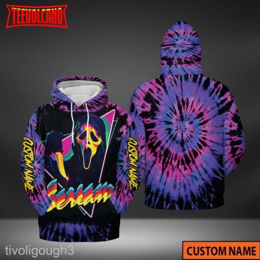 Ghostface 3D All Over Print Hoodie, Scream Halloween Pullover Hoodie