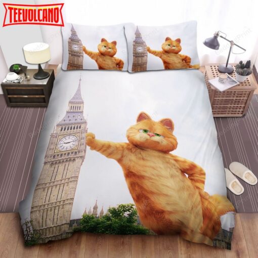 Giant Garfield And Big Ben Bed Sheets Duvet Cover Bedding Sets