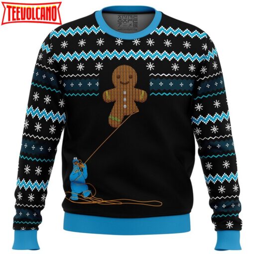 Gingerbread Cookie Monster Ugly Christmas Sweater