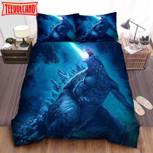 Godzilla Releases Atomic Breath Digital Painting Duvet Cover Bedding Sets