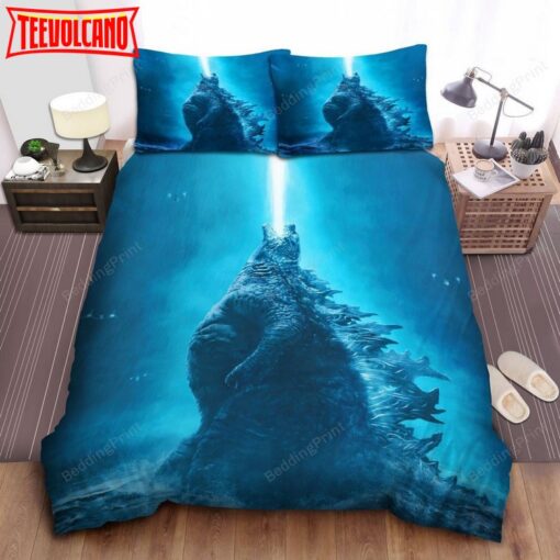 Godzilla Releases Atomic Breath In The Sky Bed Sheets Duvet Cover Bedding Sets