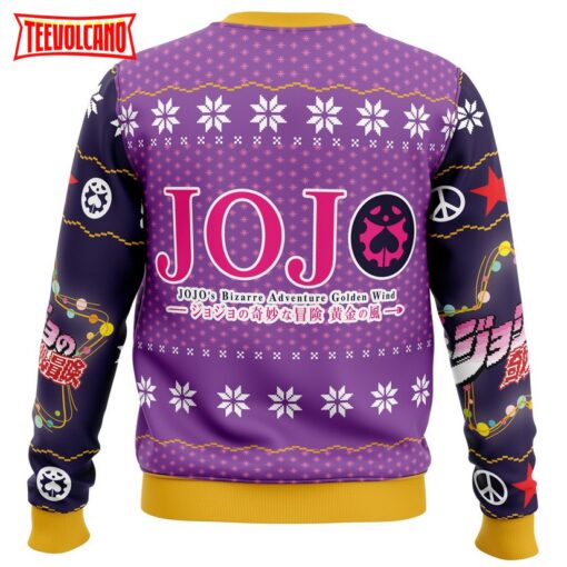 Golden Christmas Jojo’s Bizarre Adventure Ugly Christmas Sweater