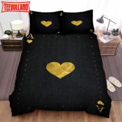 Golden Playing Cards Ace Of Spades Bed Sheets Duvet Cover Bedding Sets