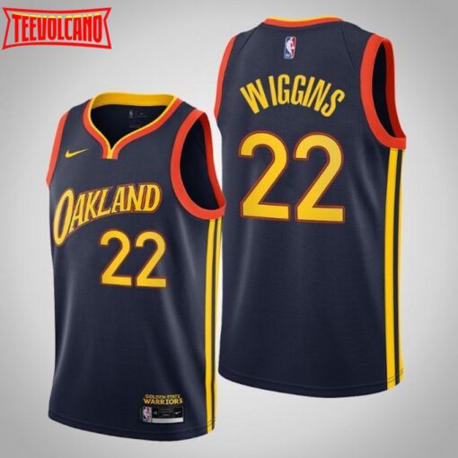 Golden State Warriors Andrew Wiggins 2021 City Navy Jersey