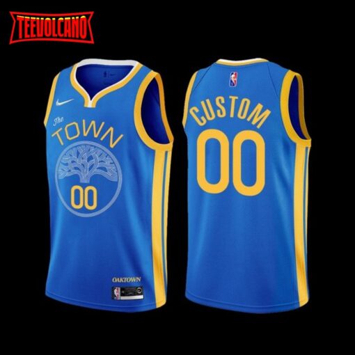 Golden State Warriors Custom 2022-23 Earned Edition Blue Jersey