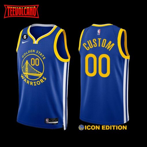 Golden State Warriors Custom 2022-23 Icon Edition Jersey Royal