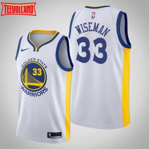 Golden State Warriors James Wiseman White Association Jersey