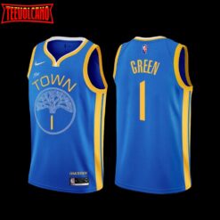 Golden State Warriors JaMychal Green 2022-23 Earned Edition Jersey Blue