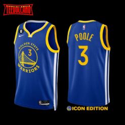 Golden State Warriors Jordan Poole 2022-23 Icon Edition Jersey Royal