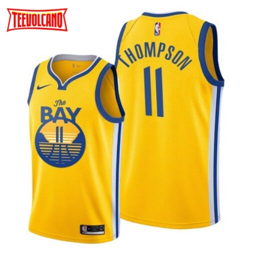 Golden State Warriors Klay Thompson 2020 Gold City Jersey