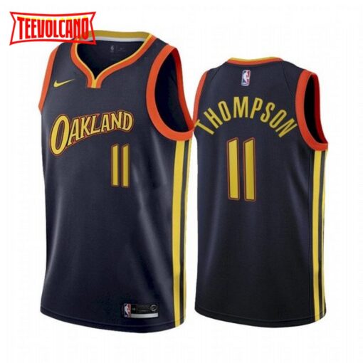 Golden State Warriors Klay Thompson 2021 Oakland City Navy Jersey