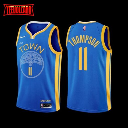 Golden State Warriors Klay Thompson 2022-23 Blue Earned Edition Jersey