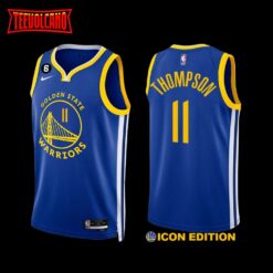 Golden State Warriors Klay Thompson 2022-23 Icon Edition Jersey Royal