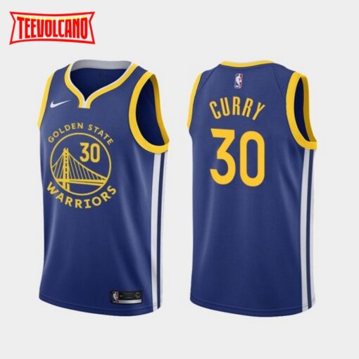 Golden State Warriors Stephen Curry 2021 Royal Icon Jersey