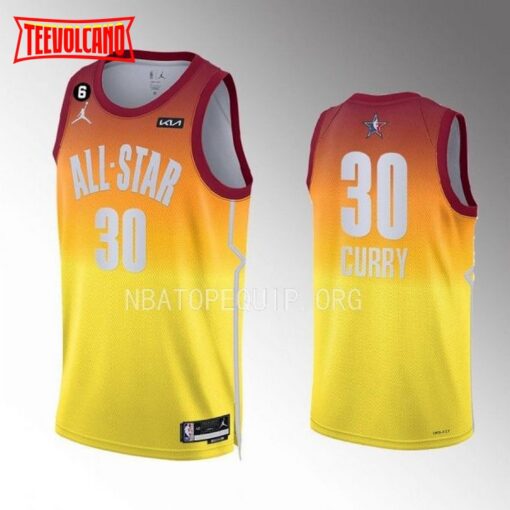 Golden State Warriors Stephen Curry 2023 NBA All-Star Orange Jersey