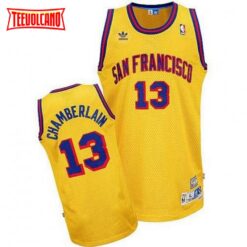 Golden State Warriors Wilt Chamberlain Yellow Throwback Jersey