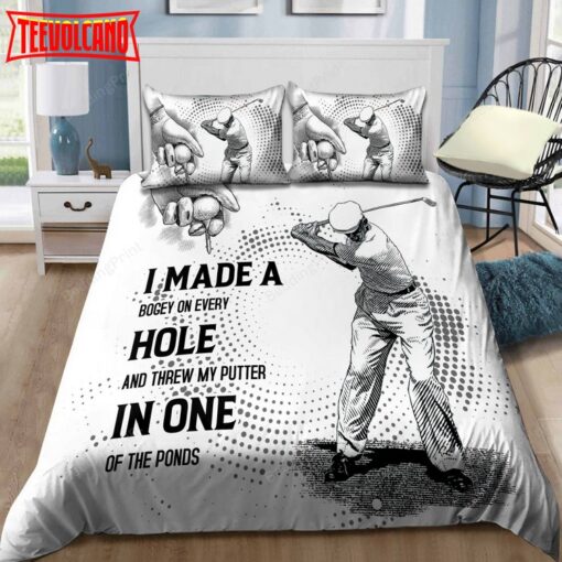 Golf I Made A Bogey On Every Hole Bed Sheets Duvet Cover Bedding Sets