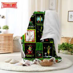 Grinch Christmas Memorial Sherpa Fleece blanket grinch that stole christmas