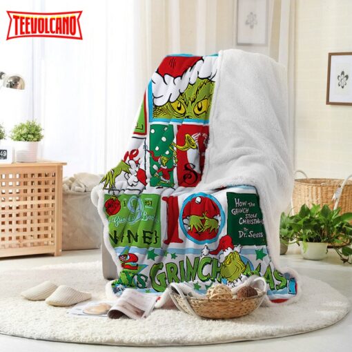 Grinch Countdown Christmas Blanket