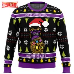 Half of you are on my NAUGHTY List! Thanos Ugly Christmas Sweater