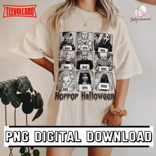 Halloween Horror, Horror Movie Killers Party Sublimation Design Shirt