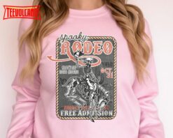 Halloween Rodeo Sweatshirt, Western Halloween Spooky Skeleton Sweatshirt