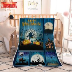 Halloween Scary Forest Sherpa Blanket Halloween Adult Blanket